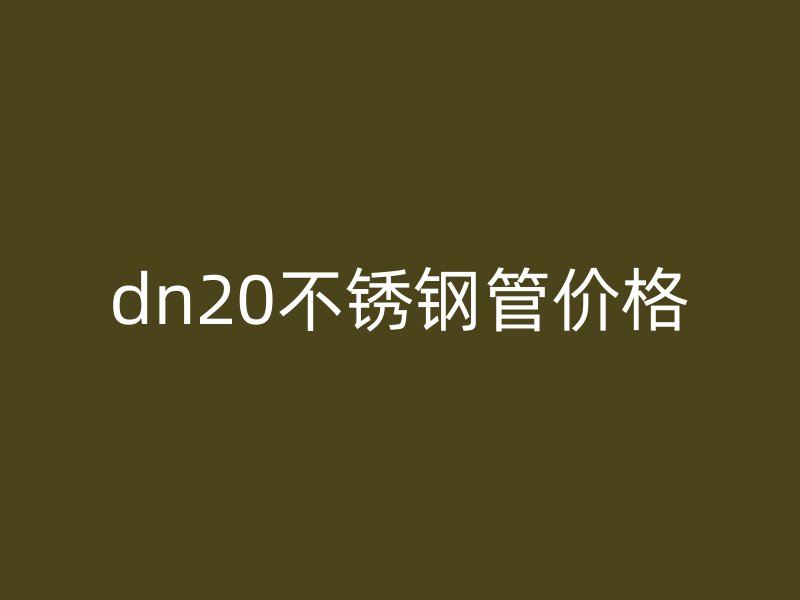 dn20不锈钢管价格
