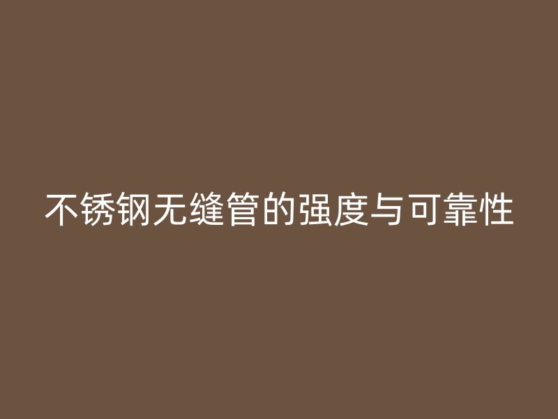 不锈钢无缝管的强度与可靠性
