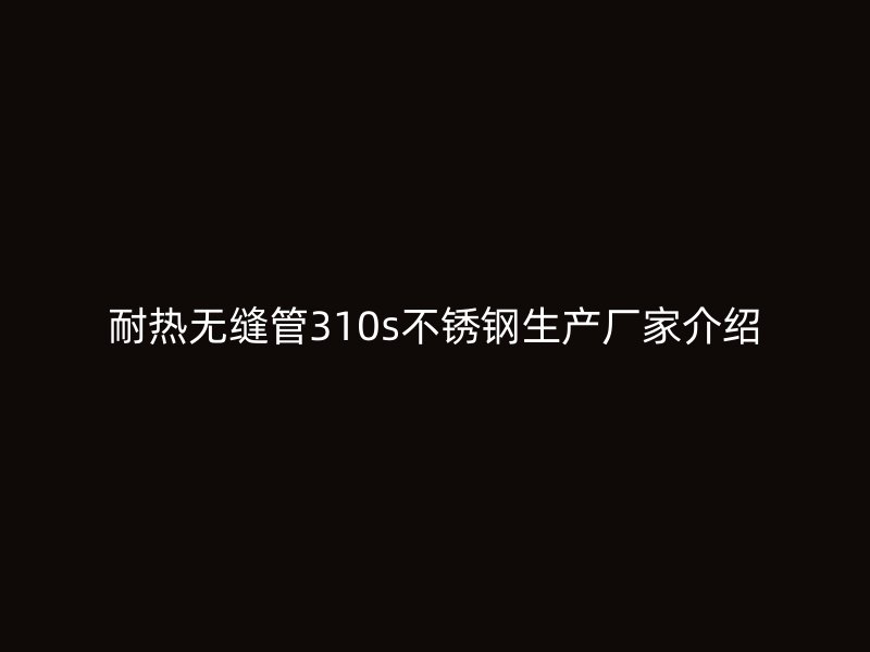 耐热无缝管310s不锈钢生产厂家介绍