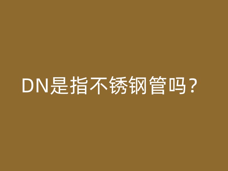 DN是指不锈钢管吗？