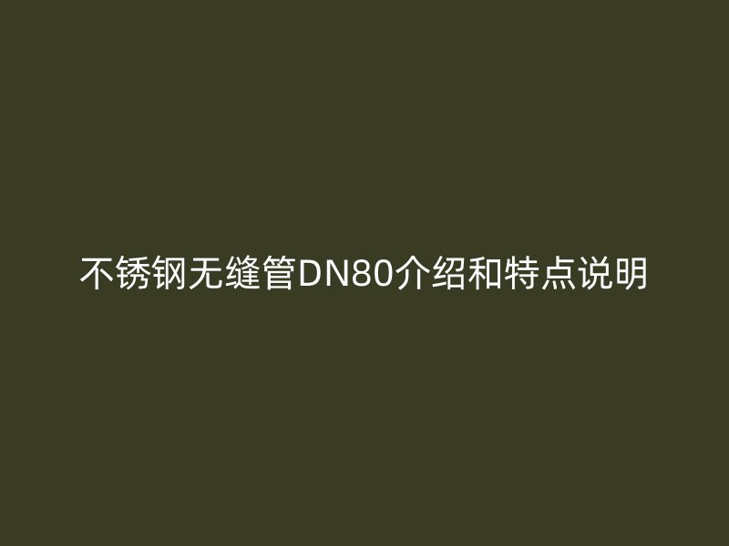 不锈钢无缝管DN80介绍和特点说明
