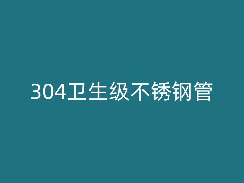 304卫生级不锈钢管