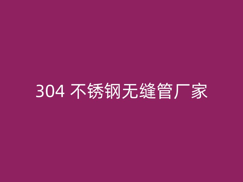 304 不锈钢无缝管厂家