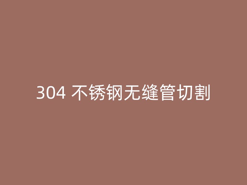 304 不锈钢无缝管切割