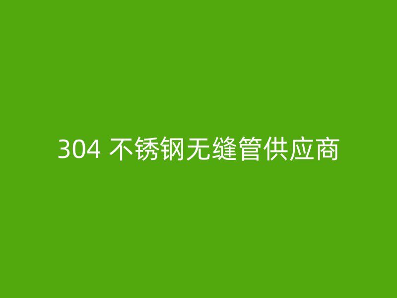 304 不锈钢无缝管供应商