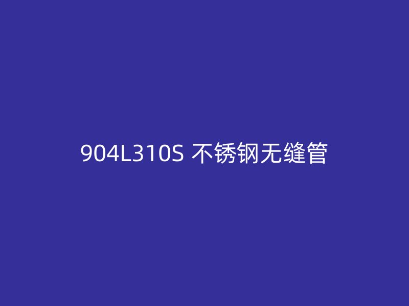 904L310S 不锈钢无缝管