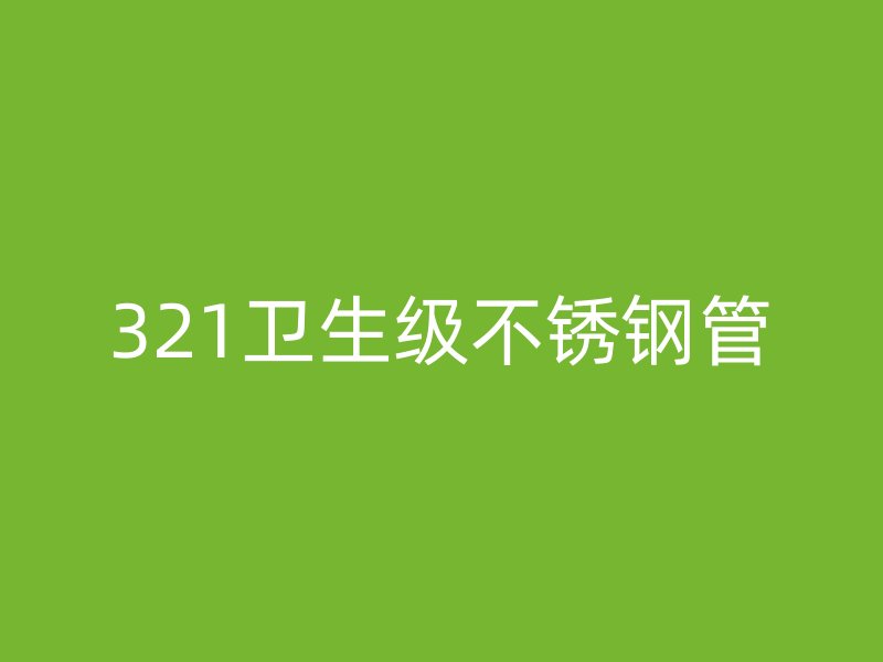 321卫生级不锈钢管