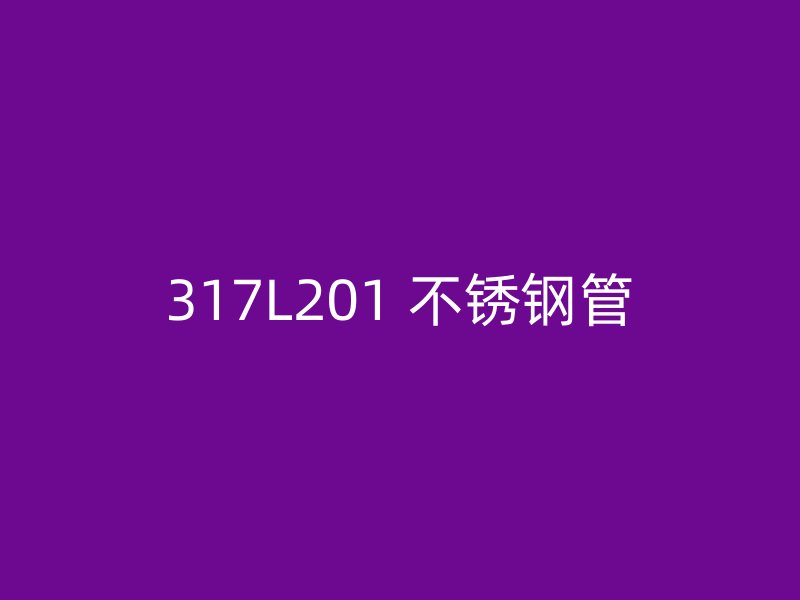 317L201 不锈钢管