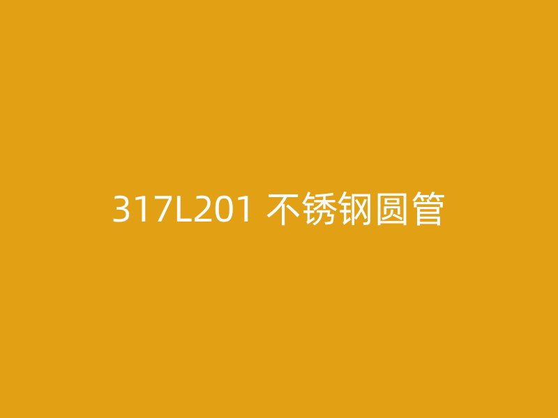 317L201 不锈钢圆管