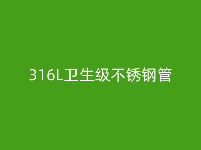 316L卫生级不锈钢管