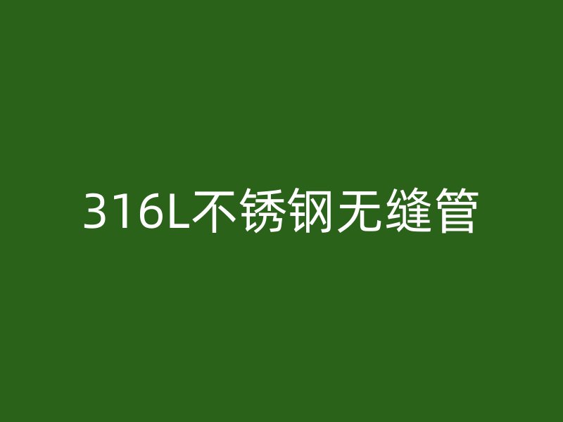 316L不锈钢无缝管