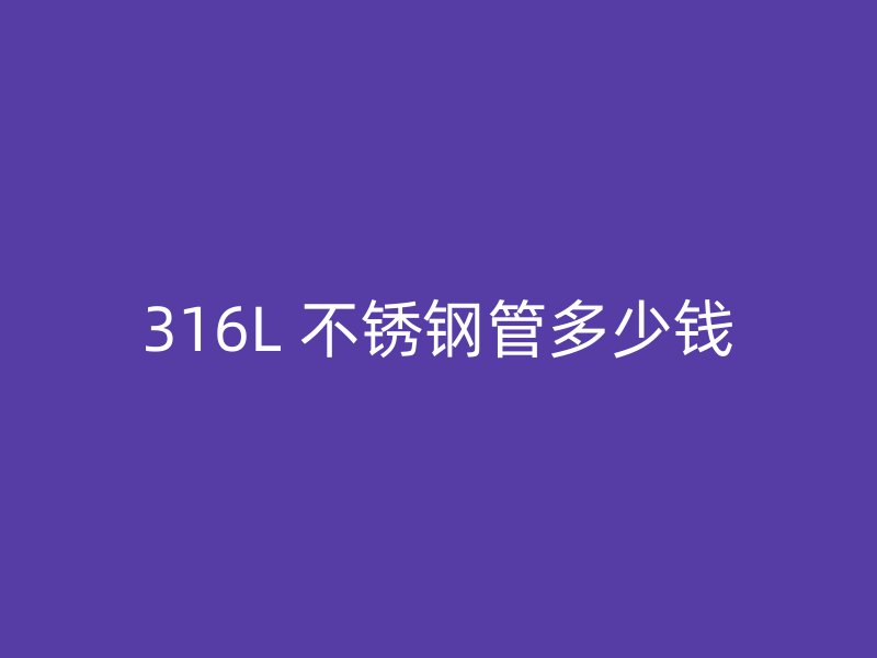 316L 不锈钢管多少钱