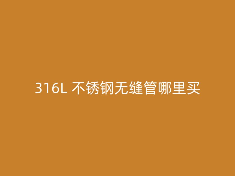 316L 不锈钢无缝管哪里买
