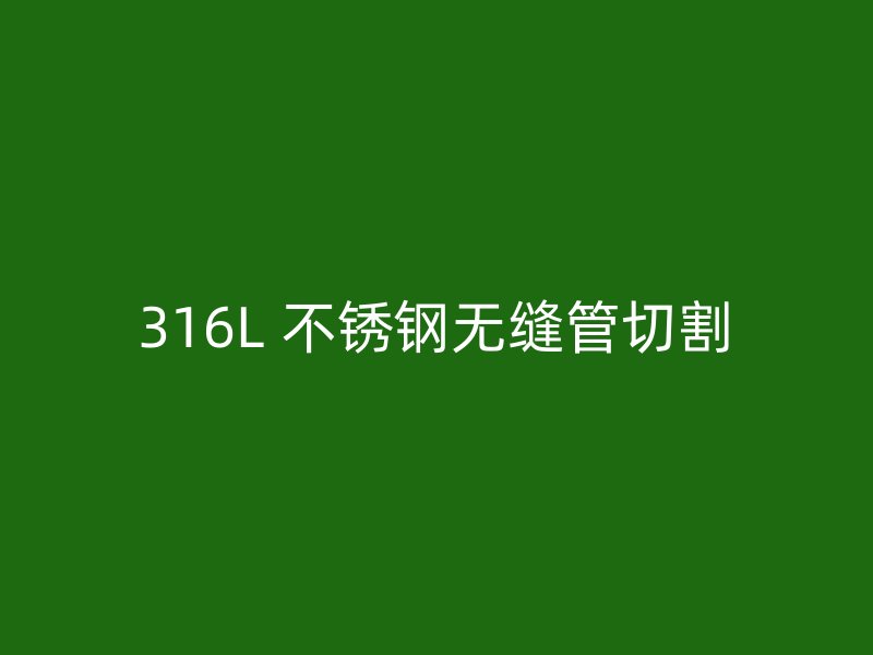 316L 不锈钢无缝管切割
