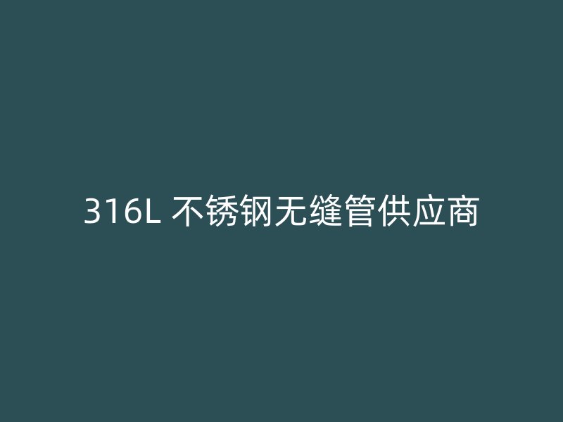 316L 不锈钢无缝管供应商