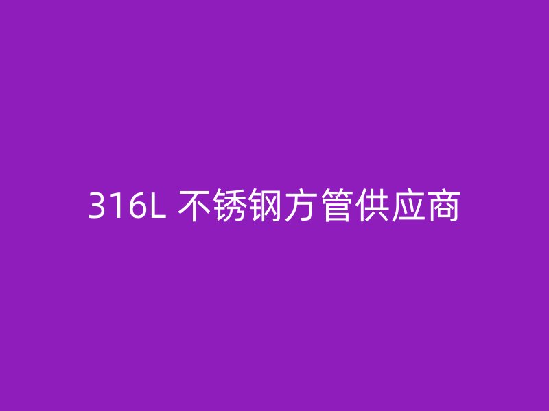 316L 不锈钢方管供应商