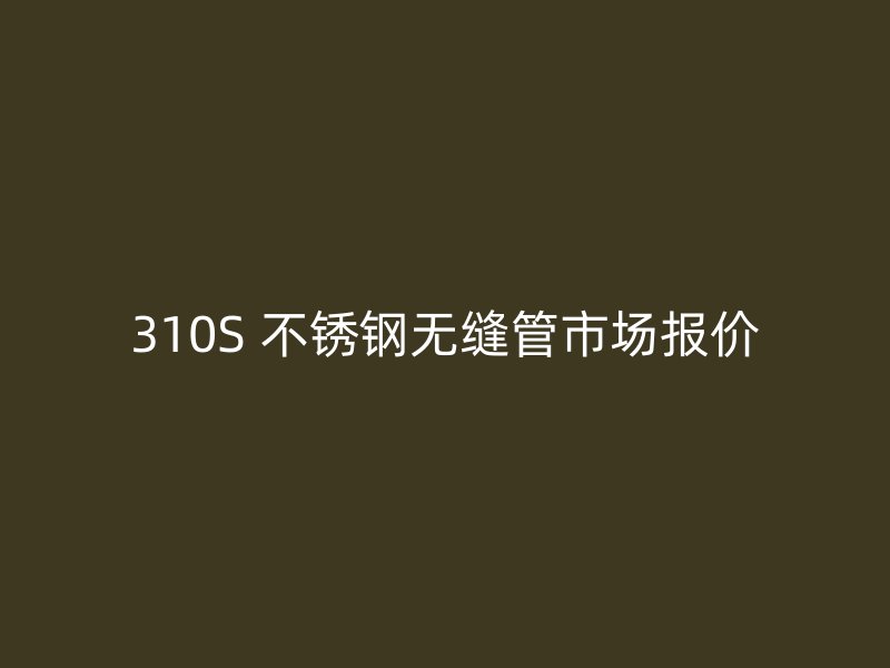 310S 不锈钢无缝管市场报价