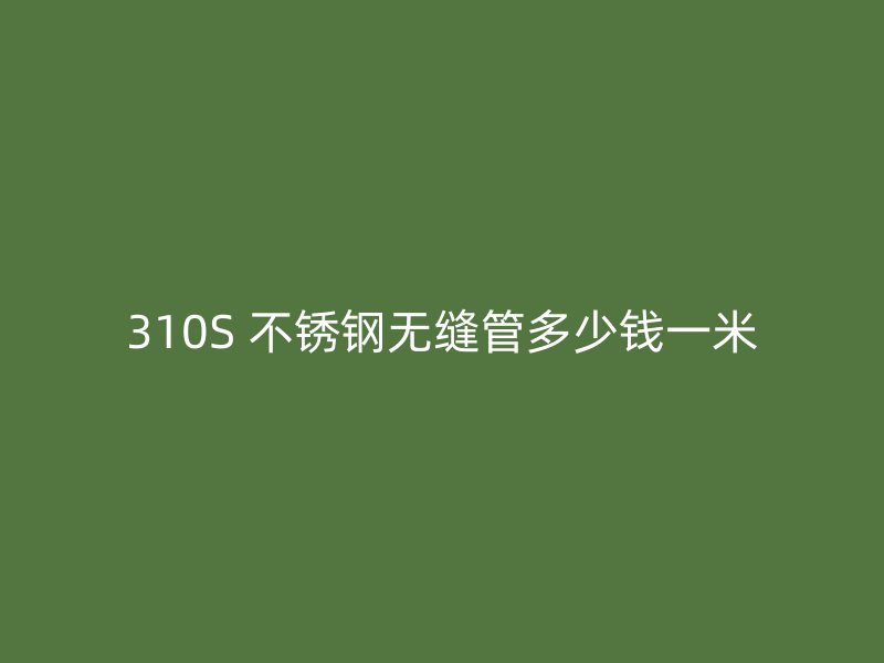 310S 不锈钢无缝管多少钱一米