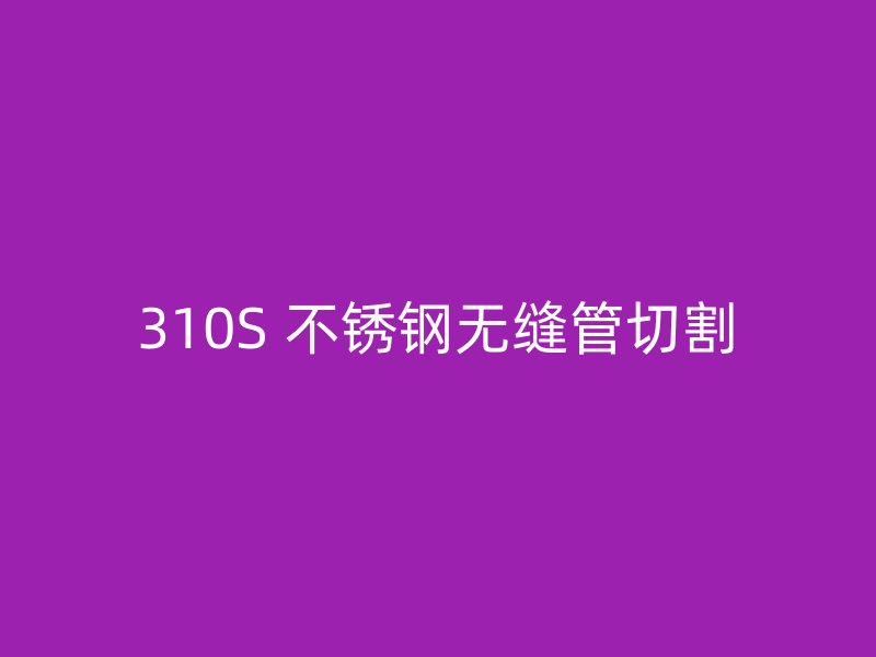 310S 不锈钢无缝管切割