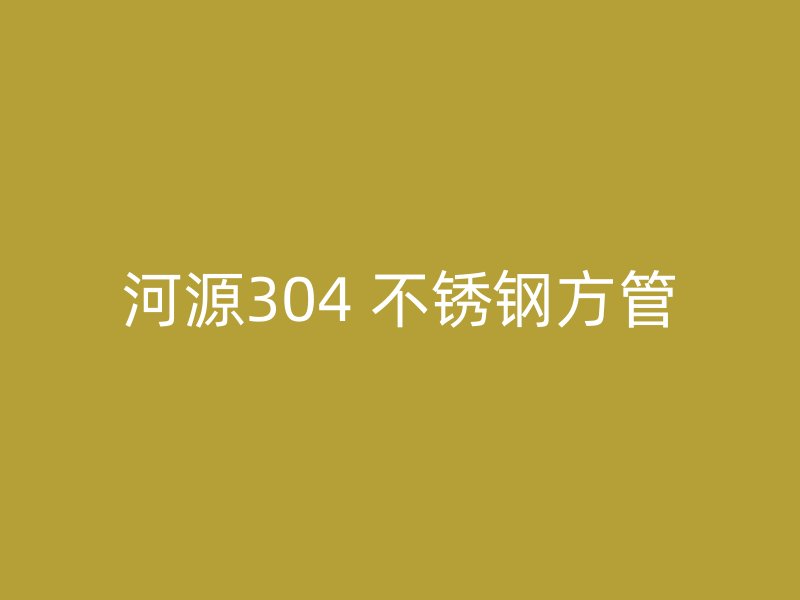 河源304 不锈钢方管