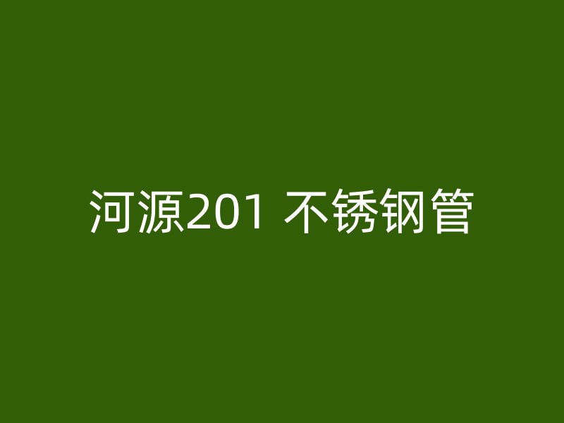 河源201 不锈钢管