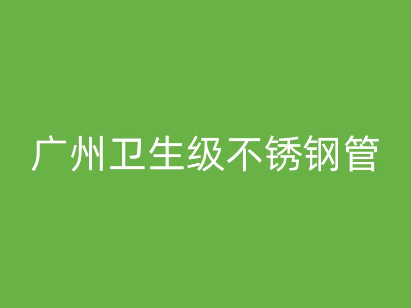广州卫生级不锈钢管