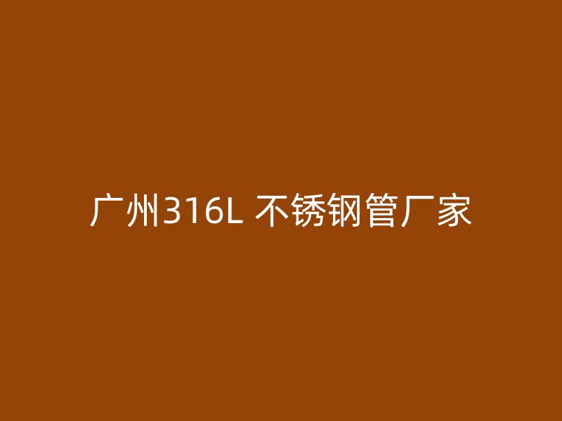 广州316L 不锈钢管厂家