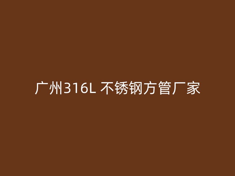 广州316L 不锈钢方管厂家