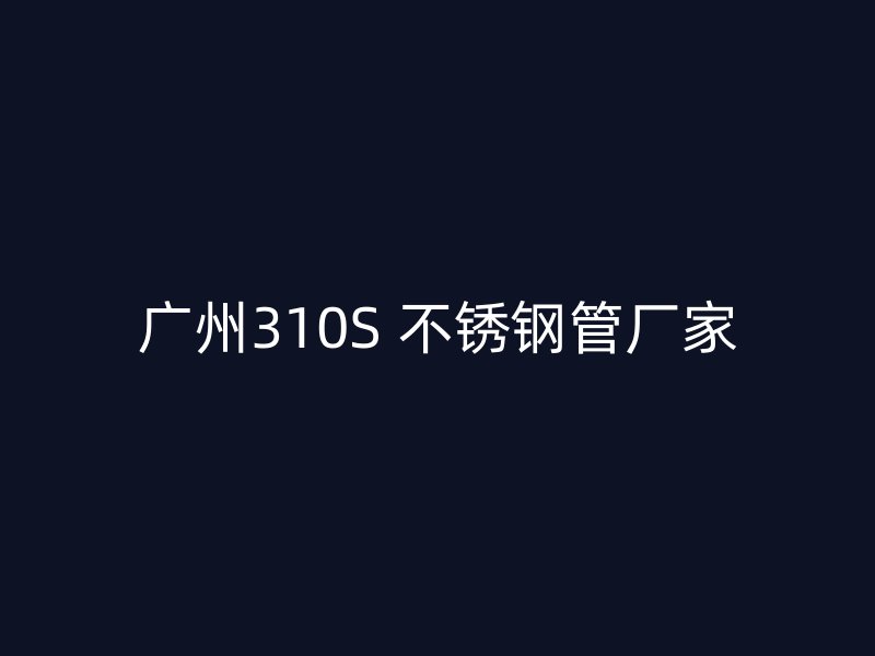 广州310S 不锈钢管厂家