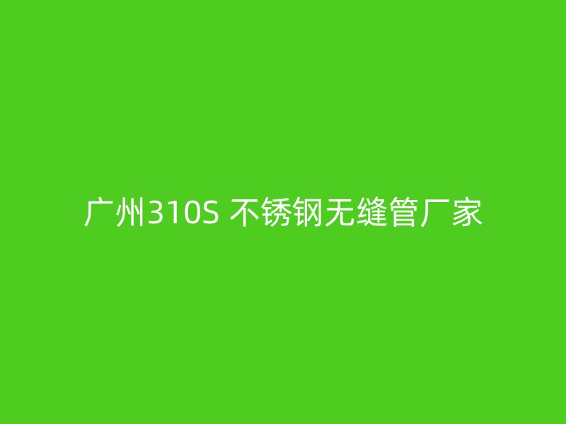 广州310S 不锈钢无缝管厂家