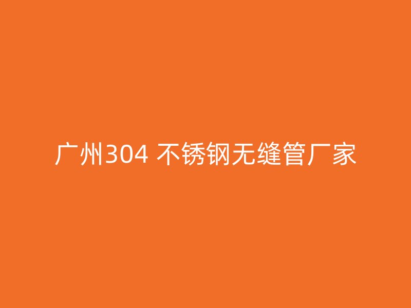 广州304 不锈钢无缝管厂家