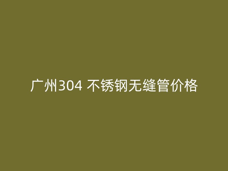 广州304 不锈钢无缝管价格