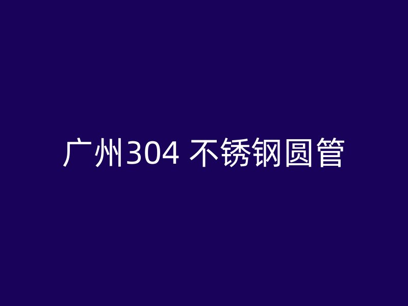 广州304 不锈钢圆管