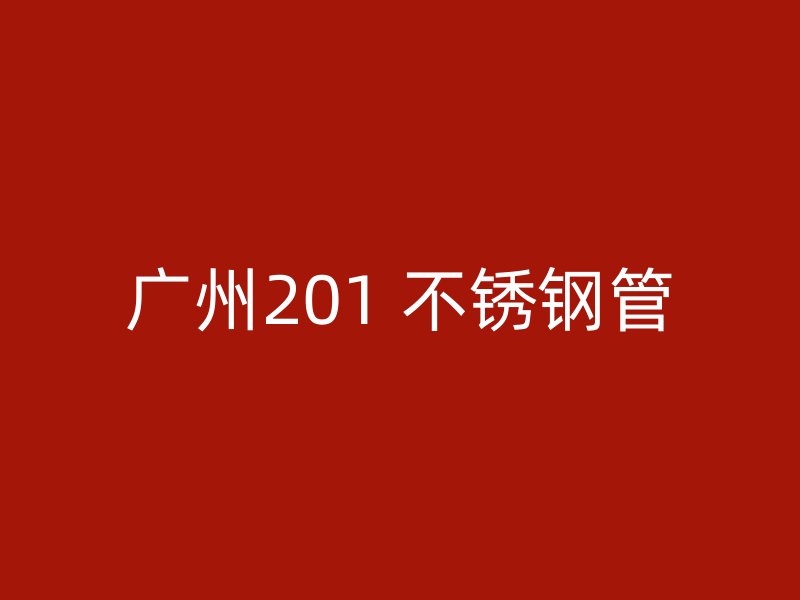 广州201 不锈钢管