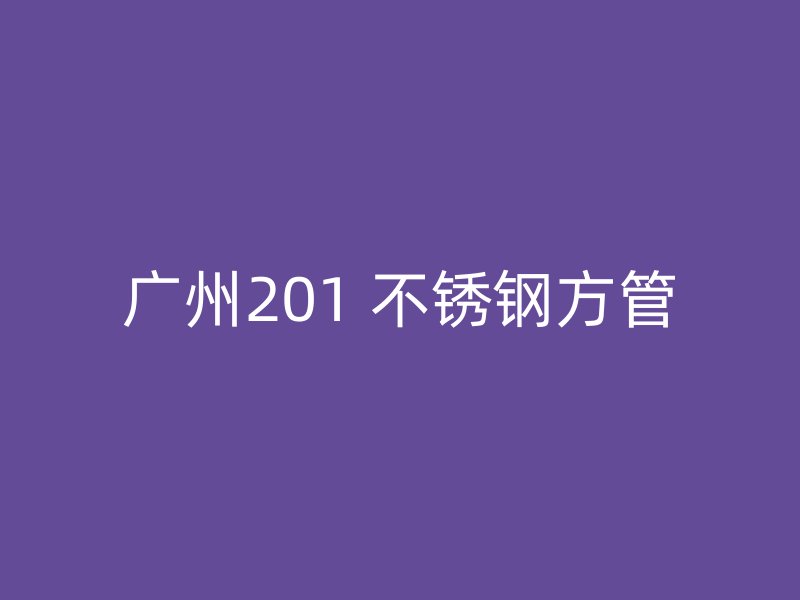 广州201 不锈钢方管