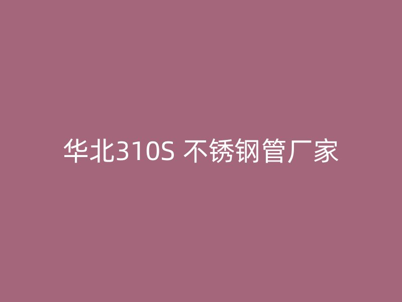 华北310S 不锈钢管厂家