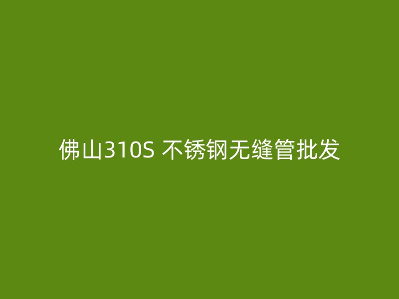 佛山310S 不锈钢无缝管批发