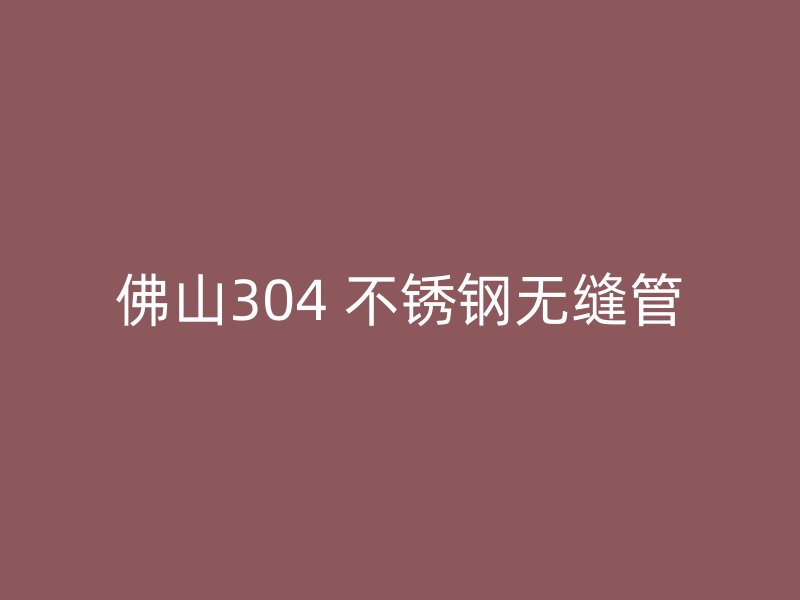 佛山304 不锈钢无缝管