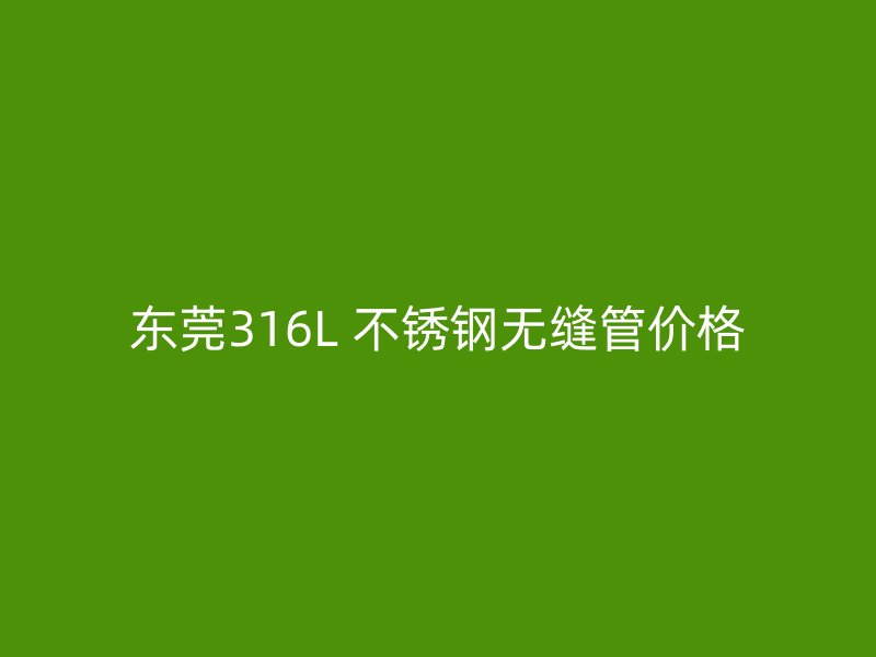东莞316L 不锈钢无缝管价格