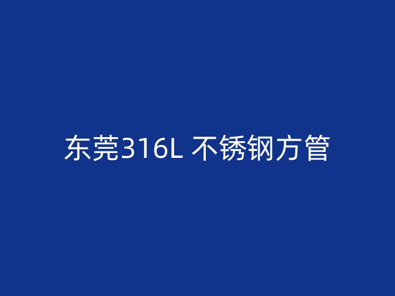 东莞316L 不锈钢方管