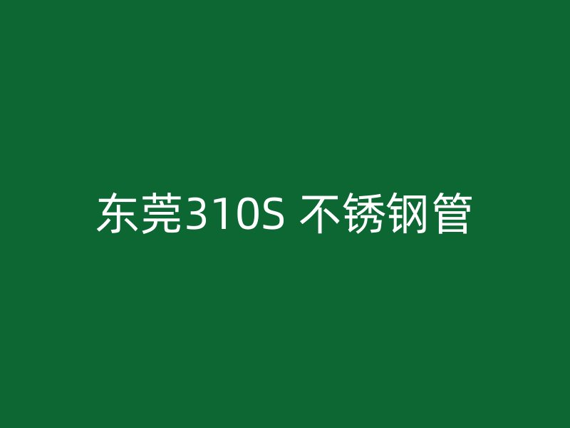 东莞310S 不锈钢管