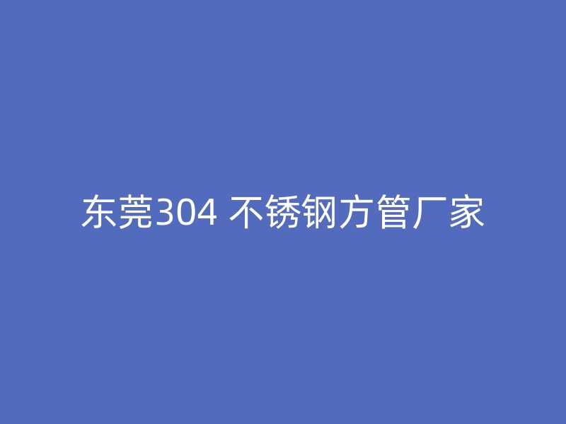 东莞304 不锈钢方管厂家