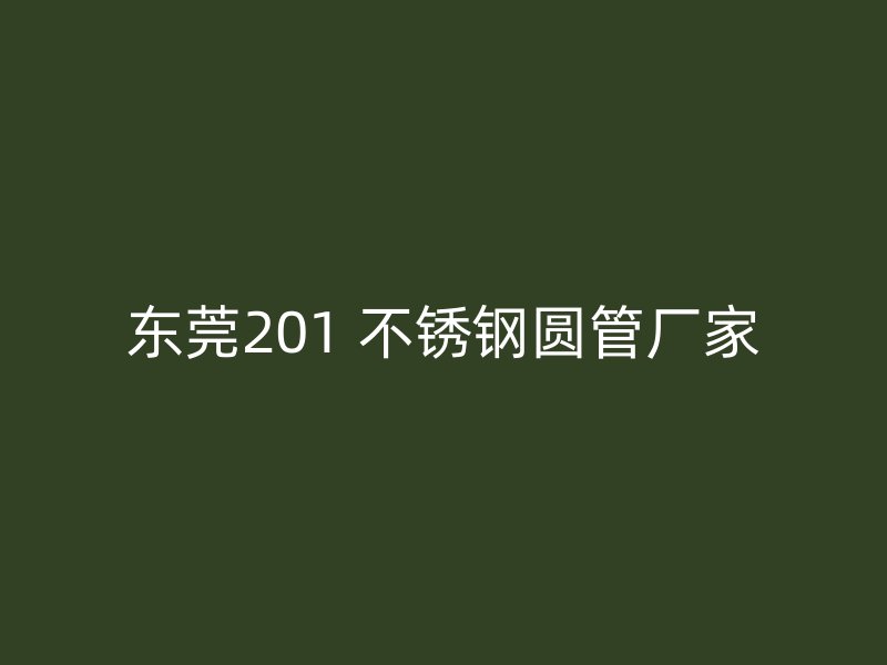 东莞201 不锈钢圆管厂家