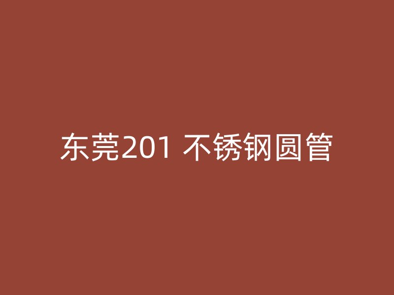 东莞201 不锈钢圆管