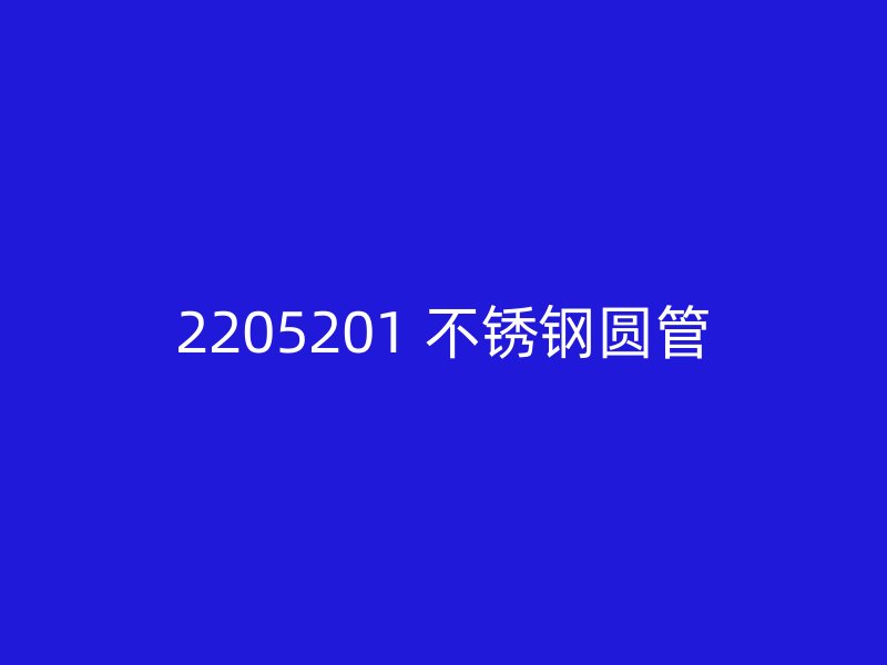 2205201 不锈钢圆管