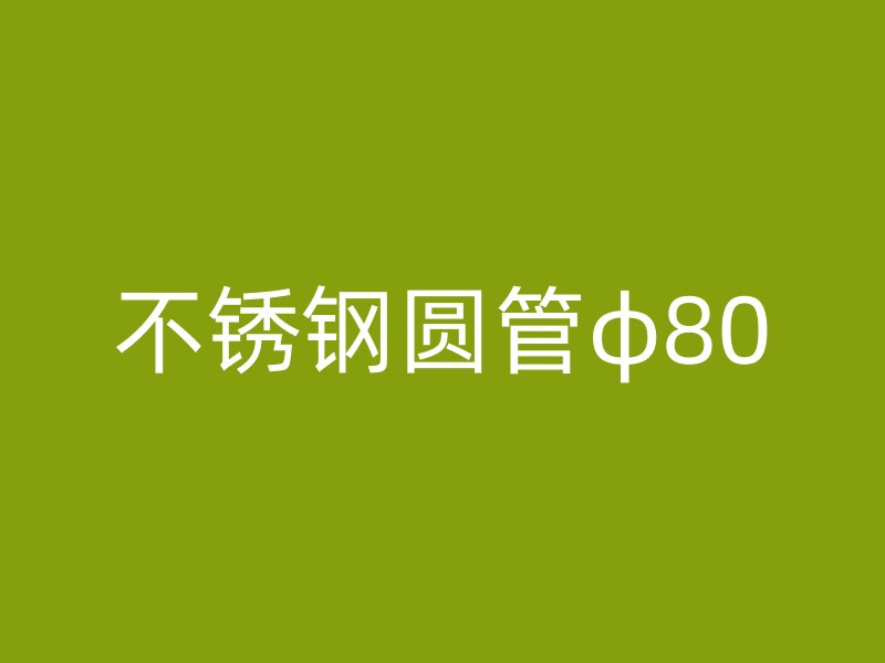 不锈钢圆管φ80