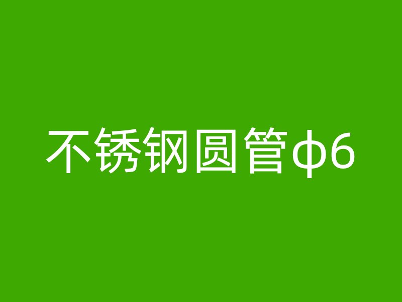 不锈钢圆管φ6