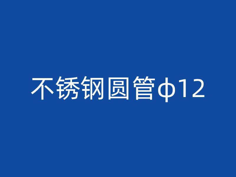 不锈钢圆管φ12