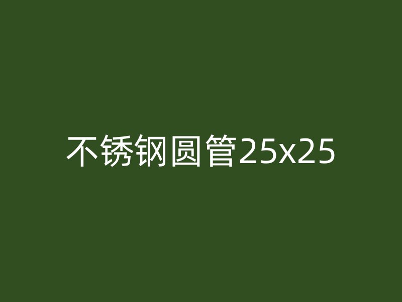 不锈钢圆管25x25