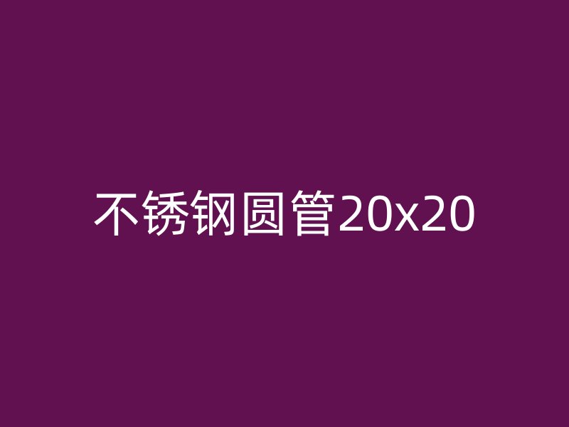 不锈钢圆管20x20